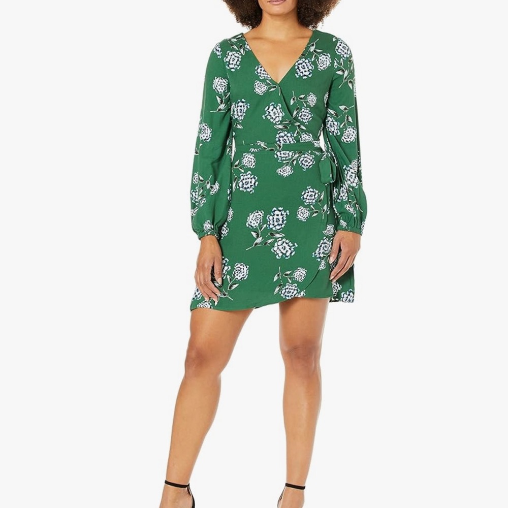 29. Cupcakes and Cashmere Women's Mystique Printed Rayon Faux Wrap Dress